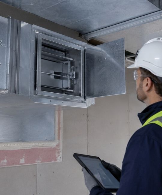 Fire-Rated Ducting & Fire Dampers Inspection Underway Fire-Rated Ducting & Fire Dampers Inspection underway by an IFI Expert